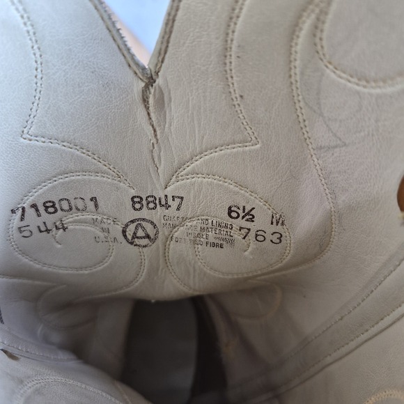 Acme Women's 8847 Vintage Tan Western Cowboy Boots with Heels Size 6.5 M‎ - Picture 9 of 11